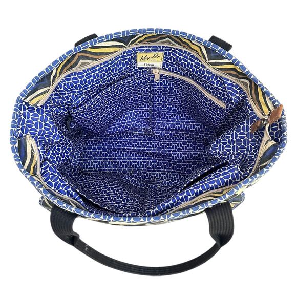 Vintage Fossil Key Per Diaper Bag Large Tote Coated Canvas Abstract Retro Print - Picture 7 of 16